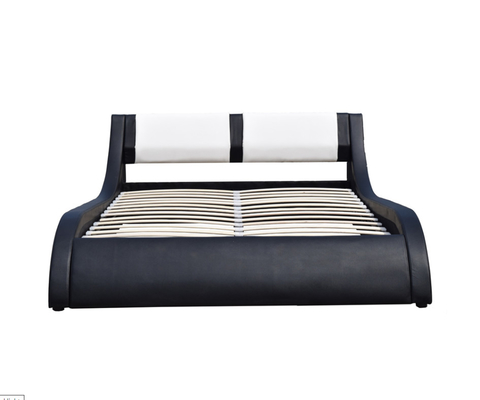 Air Lift ร่วมสมัย กำมะหยี่ เบาะหุ้มหนัง Faux หนัง Curved PU Headboard