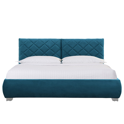 ผ้ากำมะหยี่กำมะหยี่ Ottoman Double Bed Gas Lift Up 4ft6 Double Storage Bedroom Bed