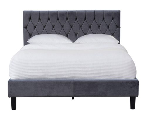 โครงเตียงหุ้มเบาะขนาดทวินปุ่ม Tufted ปุ่ม Headboard ไม้อัดโฟมผ้าวัสดุ