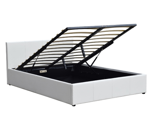 Easy Assemble Gas Lift Storage Bed โครงเตียงไม้อัดหุ้มหนัง PU