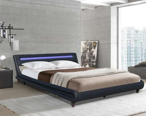 หนัง Faux หรูหราคลาสสิกเบาขึ้นเตียงหุ้มป้องกันรอยขีดข่วน OEM ODM