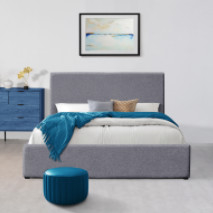 Linen Oem King Size Ottoman Bed Frame เฟอร์นิเจอร์ห้องนอน
