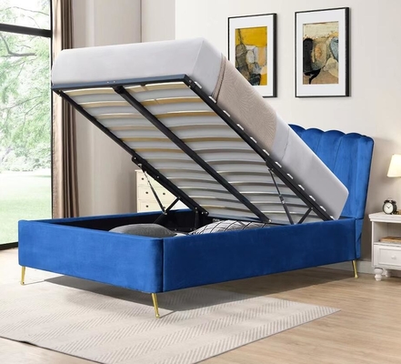 ขนาดสอง Bsci Lift Storage เตียงกราฟราม สีเทาอลังการ เนื้อหอม Ottoman
