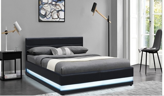 บ้าน เฟอร์นิเจอร์ ขนาดครูเวย์ เตียงพลาตฟอร์มปูปลอต พร้อมแสง LED