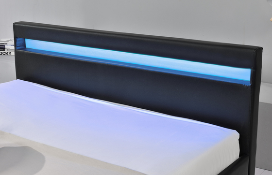 Pu Faux Leather LED หุ้มเตียงพร้อมลิ้นชักเก็บของรับประกัน 12 เดือน