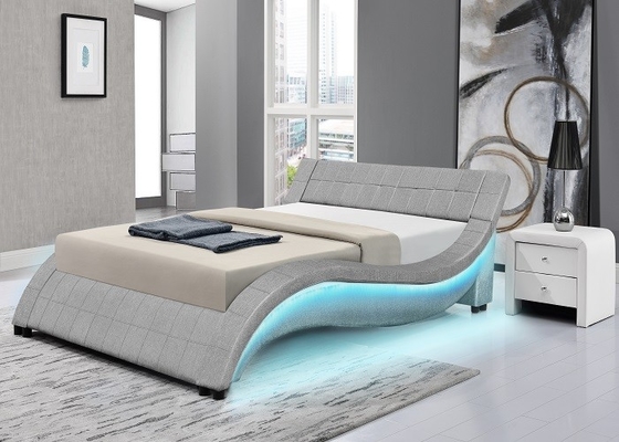 Harmin Queen Platform ไฟ LED หุ้มเบาะ ROSH BSCI Certification