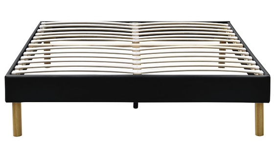 ร่วมสมัย King Upholstered Platform เตียง King ประกอบหนัง PU 140x190Cm
