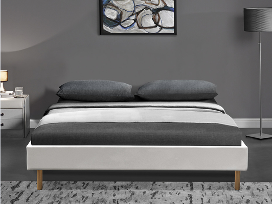 ร่วมสมัย King Upholstered Platform เตียง King ประกอบหนัง PU 140x190Cm