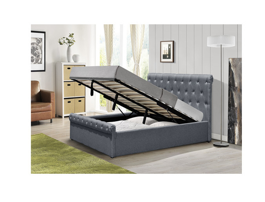เดี่ยว Crush Tufted Storage โครงเตียงผ้ากำมะหยี่หุ้มเตียงควีนไซส์