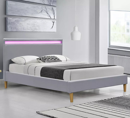 โครงเตียง Stanlake Grey Light Up พร้อมหัวเตียง 140x200cm 160x200cm 180x200cm