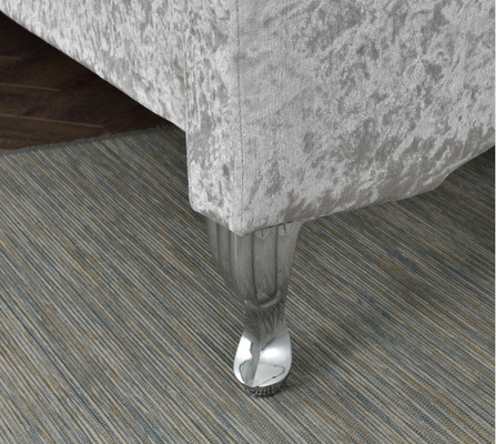 หรูหรา Duble ขนาด Tufted Storage เตียงผ้าสำลีเศษไม้คริสตัลปุ่มสไตล์ยุโรป