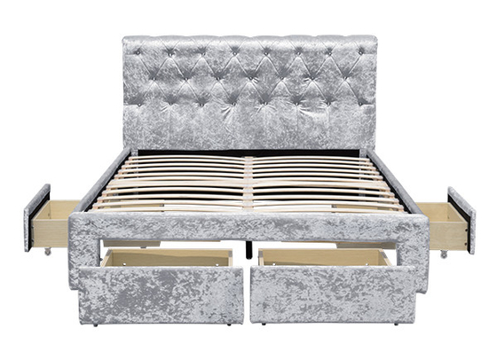 โครงเตียงกำมะหยี่ Torver Charcoal Plush BSCI CE EN-1725 Certification