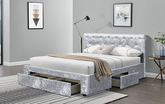 โครงเตียงกำมะหยี่ Torver Charcoal Plush BSCI CE EN-1725 Certification